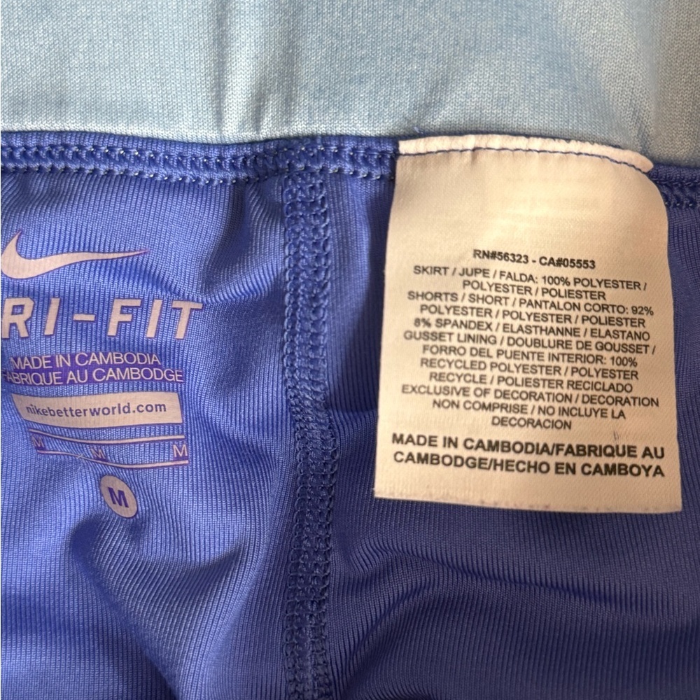 Nike Dri-FIT Blue Ombré Active Skort Running Tennis Golf Athletic Skirt, M - Picture 8 of 9